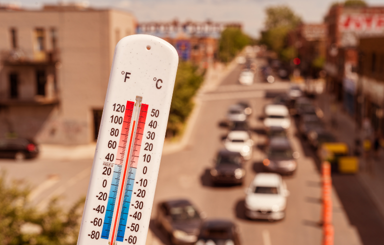 Thermomètre en ville